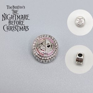 NEW Nightmare Before Christmas Jack & Sally Circular Charm Sterling Silver NBC